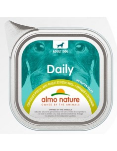 Almo Nature Dog - Dailymenu - Adult Dog - con Pollo e Piselli - 300 gr - Vaschetta