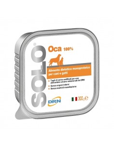 DRN - SOLO Vaschetta Monoproteica per Cani e Gatti - Oca - 300 g